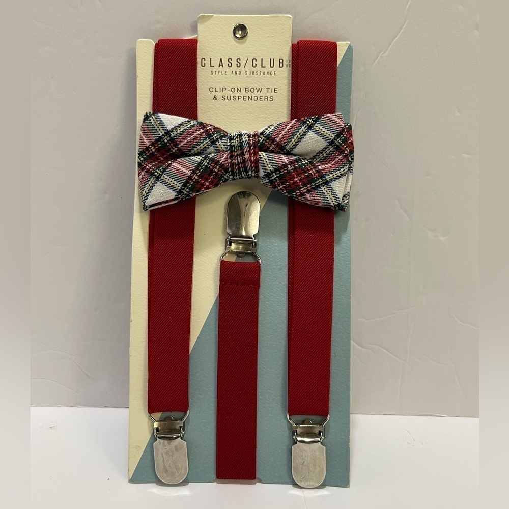 NWT👔 clip on BOW TIE and SUSPENDERS♥️ infant/Toddler - Picture 3 of 4